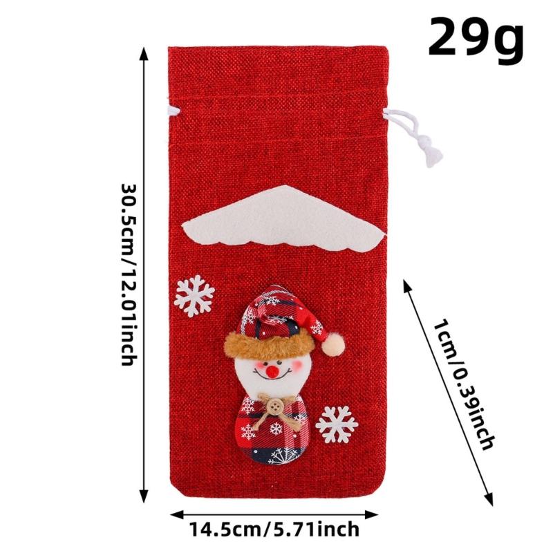 Weihnachtsfeier Dekorationsset 4 Stück Wiederverwendbarkeit Weihnachtsmann Flaschenhüllen für Festival Tischdekoration Haus Bar Zubehör