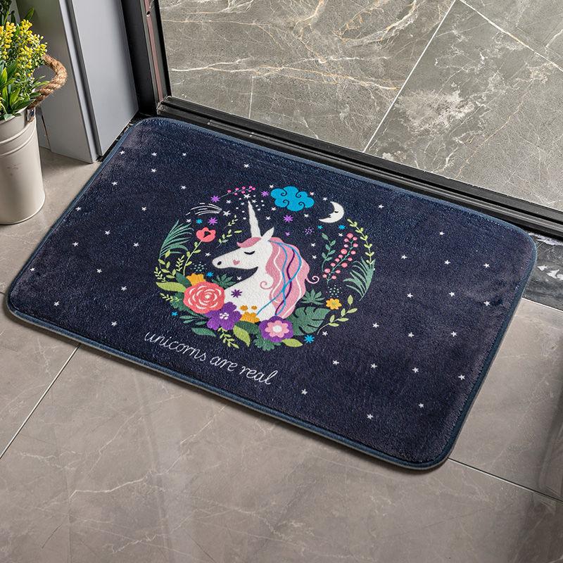 Door Rug Mat Carpet Bedroom Door Pad Toilet Bathroom Non-slip Mat Home Moisture-wicking Foot Best Mat Durable Durable
