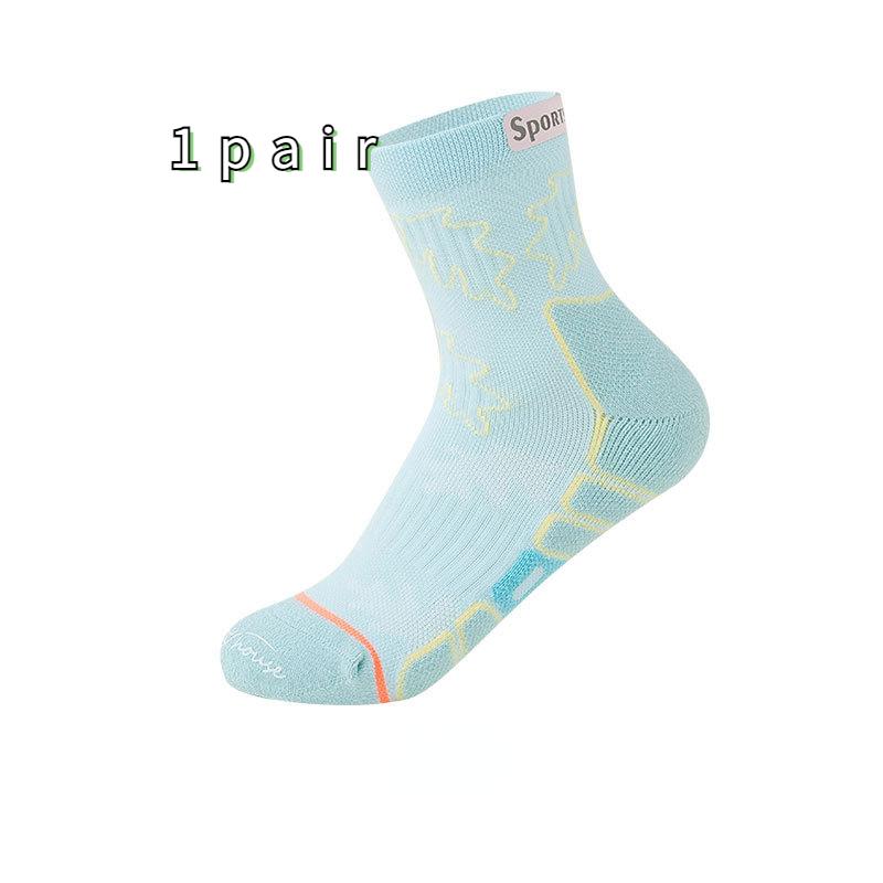

Размер 35–39. Женские дышащие носки для бега средней длины, махровое дно, спортивные носки с защитой от запаха. One-size синий