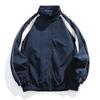 Men's Reflective Stand Collar Jacket - Spring/Autumn Patchwork Casual Top