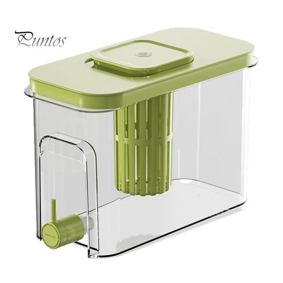 

Диспенсер для напитков 4 л с краном, контейнер для галлонов воды для холодильника, кувшин для холодного чая, легко заполняемый диспенсер для напитков зелёный