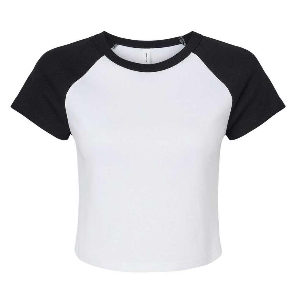 Bella + Canvas Womens/Ladies Baby Micro-Rib Raglan T-Shirt