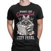 Men Bunnies are Overrated Stay Feral Raccoon Happy Easter Day T Shirts 100 Cotton Clothes Vintage Short Sleeve Round Collar