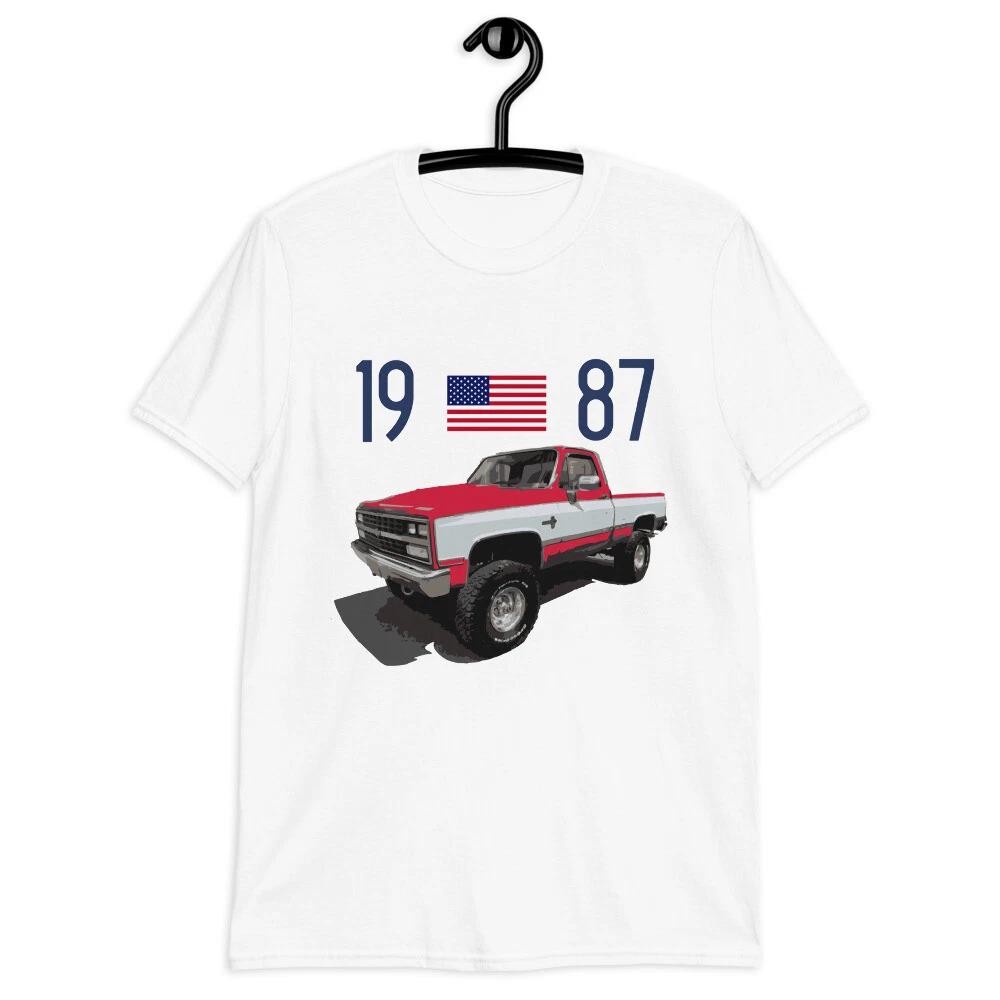 1987 Chevy K10 Silverado Square Body Pickup Truck Owner Gift T-Shirt XL