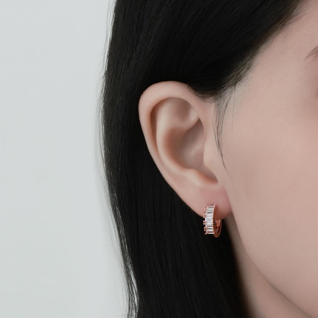 925 Ayar Gümüş Küp Şeker Küpeler, Üst Düzey Süper Işıltılı Kare Pırlanta Kulak Tokaları Ins Niş Zarif Küpeler