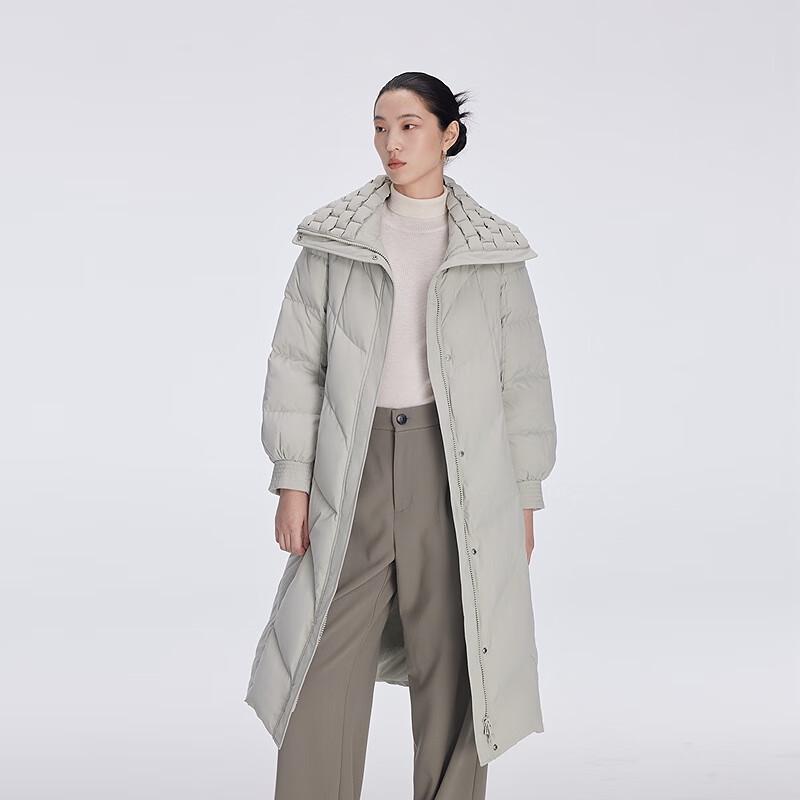 Aililai Women's Long Lapel Duck Down Jacket