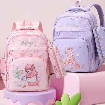 Schoolbag Elementary School Bag New Cartoon Cute School Backpack Lightweight Large Capacity Girl Backpack