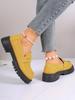 Spring & Fall Large Size Platform Loafers: Thick Sole, Solid Color Slip-On Casual Shoes for European & American Fashion.