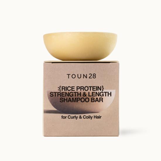 TOUN28 Rice Protein Strength & Length Shampoo Bar for Coily or Damaged Hair 120g