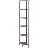 VEVOR 6 Tier Corner Shelf, Tall Corner Stand with LED Light, Wall Shelves Tower Storage Organizer with Metal Frame & Wooden Shelves