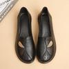 Autumn New Mother Shoes Spring and Autumn Leather Middle-aged and Elderly Flat-soled Mother Single Shoes Elderly Non-slip Soft-soled Leather Shoes