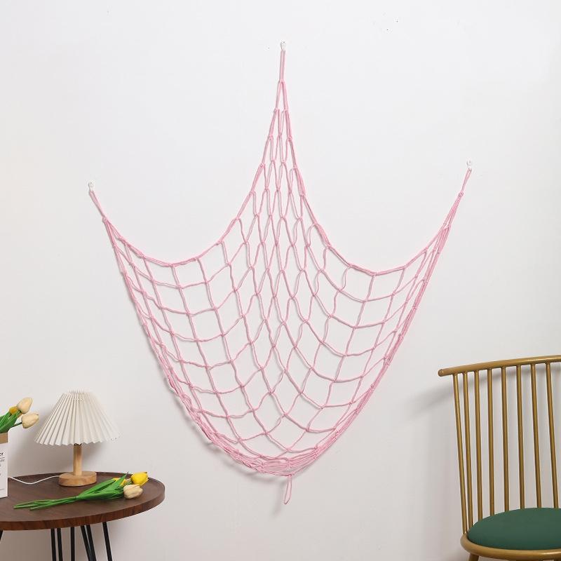 Игрушечные гамаки Угловые гамаки для хранения игрушек Органайзер для игрушек Сетка для чучел животных розовый
