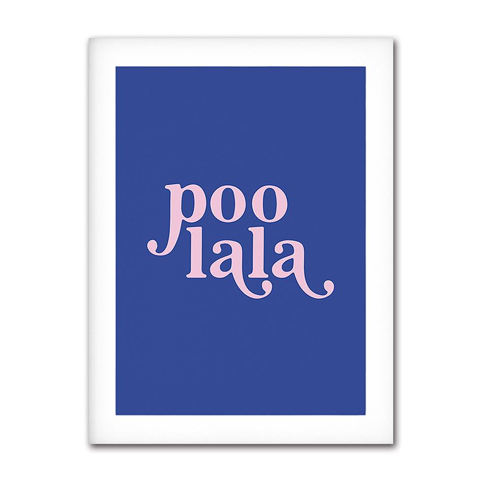Fun Colored Text Bathroom Identification Series Poster Print Canvas Art Pictures Home for Wall Modern Decor Frameless Painting