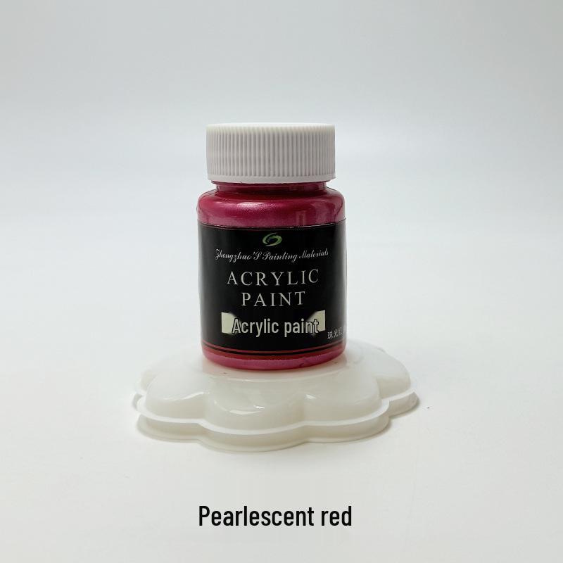 Zhongzhuo Pearlescent Metallic Acrylic Paint Set - 50ml, 12 Colors, EN71 Certified for Wall and Graffiti Art
