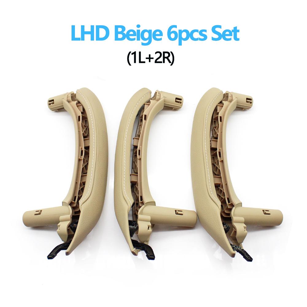 LHD RHD Interior Passenger Door Pull Handle Leather Cover With Inside Handle Assembly For BMW X3 X4 F25 F26