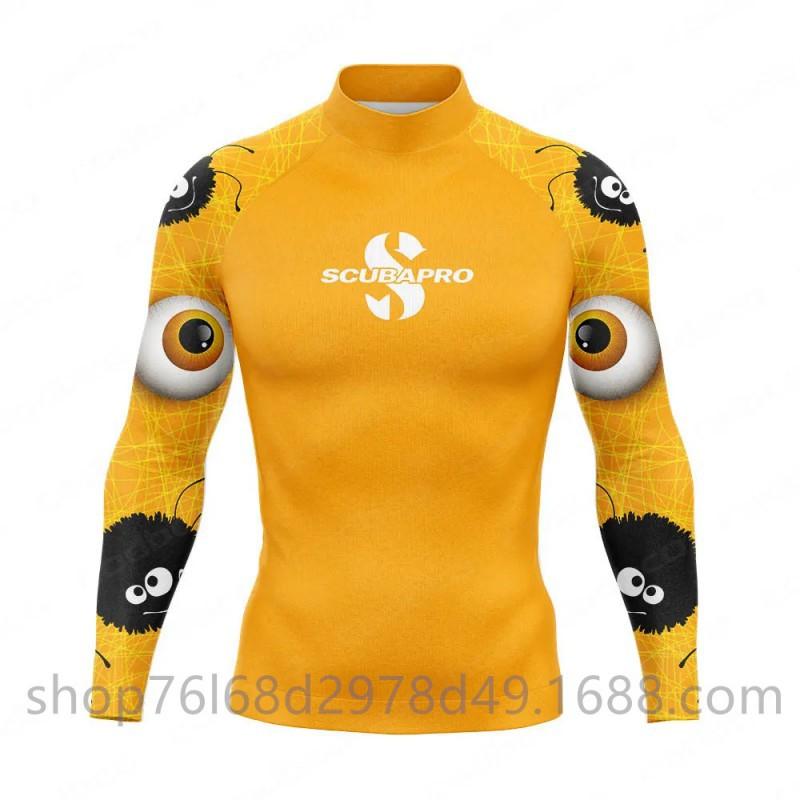 SCUBA Surfing Wear Outdoor Sunscreen Snorkeling Swimwear Long-sleeved Split Top Quick-drying Diving Suit Support