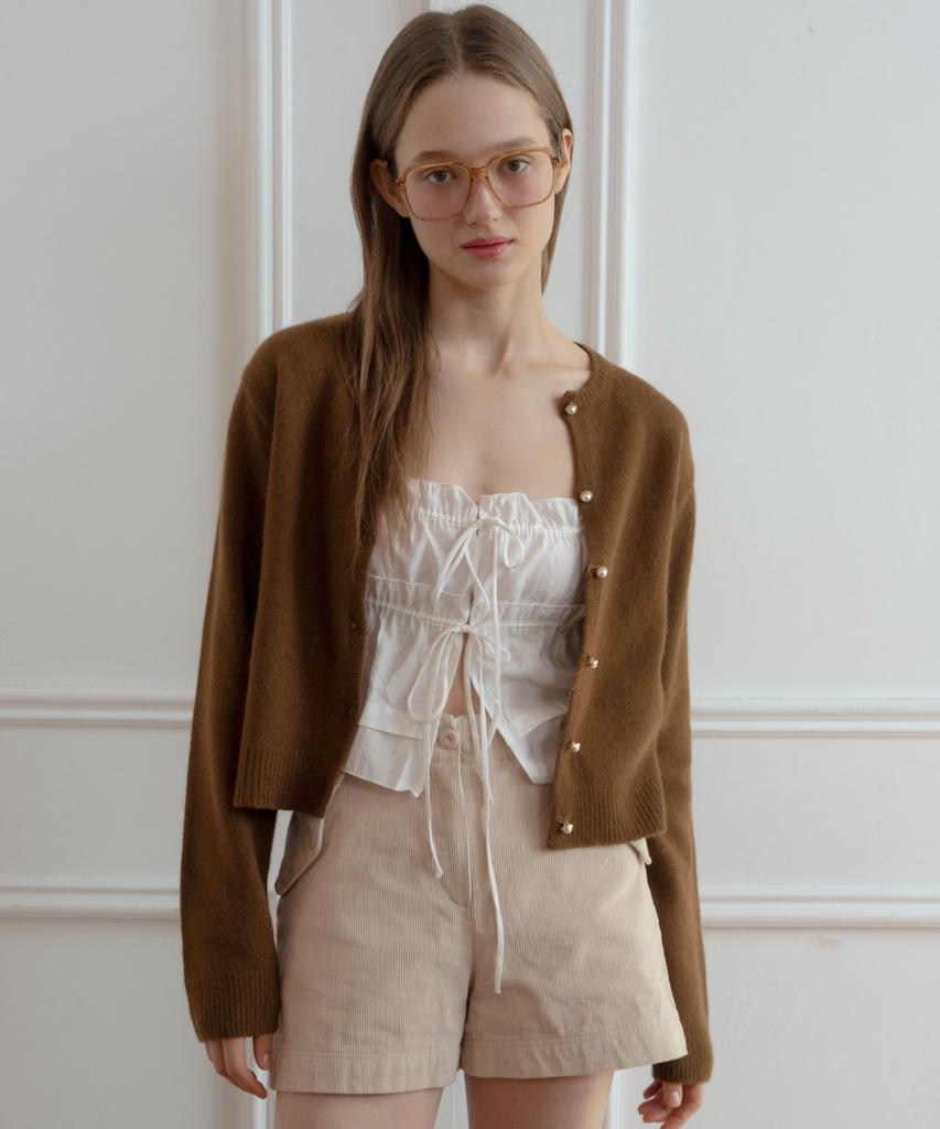 LETTERA Raccoon Pearl Cardigan