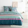 Bedding Set - 240 X 220 Cm - Blue Floral Printed Cotton - SUNSHINE
