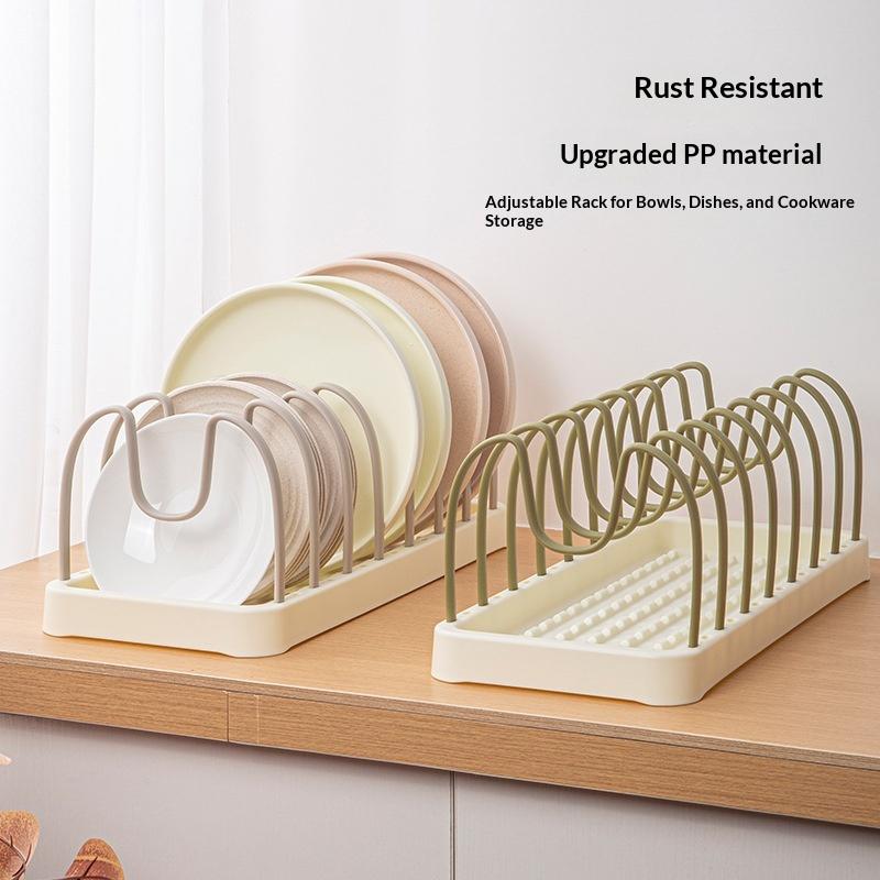 Adjustable Plate and Tableware Holder Multi Functional Storage Rack for Compact Kitchens