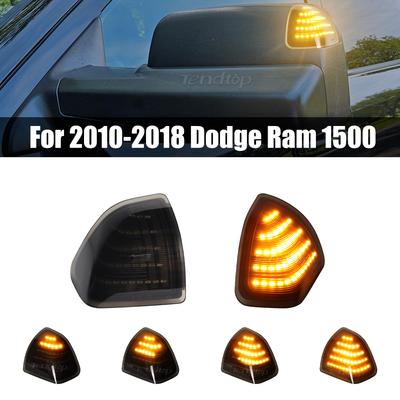 Amber Dynamic LED Rearview Turn Signal Lights for Dodge Ram 1500 Classic 2500 3500 Flowing Side Marker Mirror Blinker Lamps