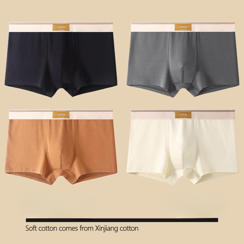 Herren Unterwäsche Hombre Slips Boxershorts Bequeme Atmungsaktive Baumwollunterwäsche Sexy Unterwäsche Einfarbige Boxershorts