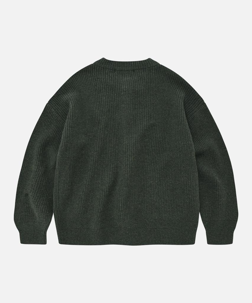 Frizmworks Heavy Wool Round Cardigan _ Forest Green