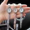 Ladies Watch Fashion Fishbone Chain Quartz Waterproof Watch Pointer Diamond Bracelet Watch Female