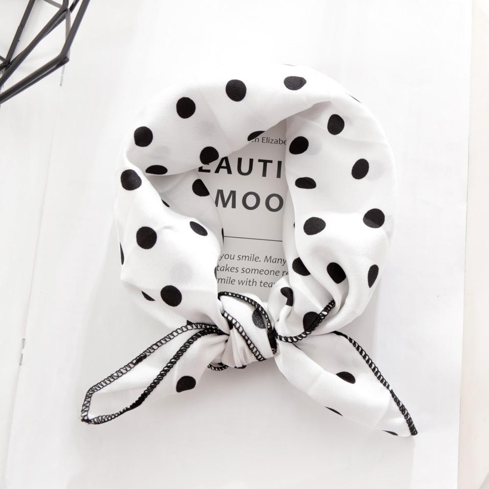 New Fashion Dots Silk Square Scarf Women 50cm Neck Head Scarfs Office Lady Hair Kerchief Shawl Head Tie Handkerchief