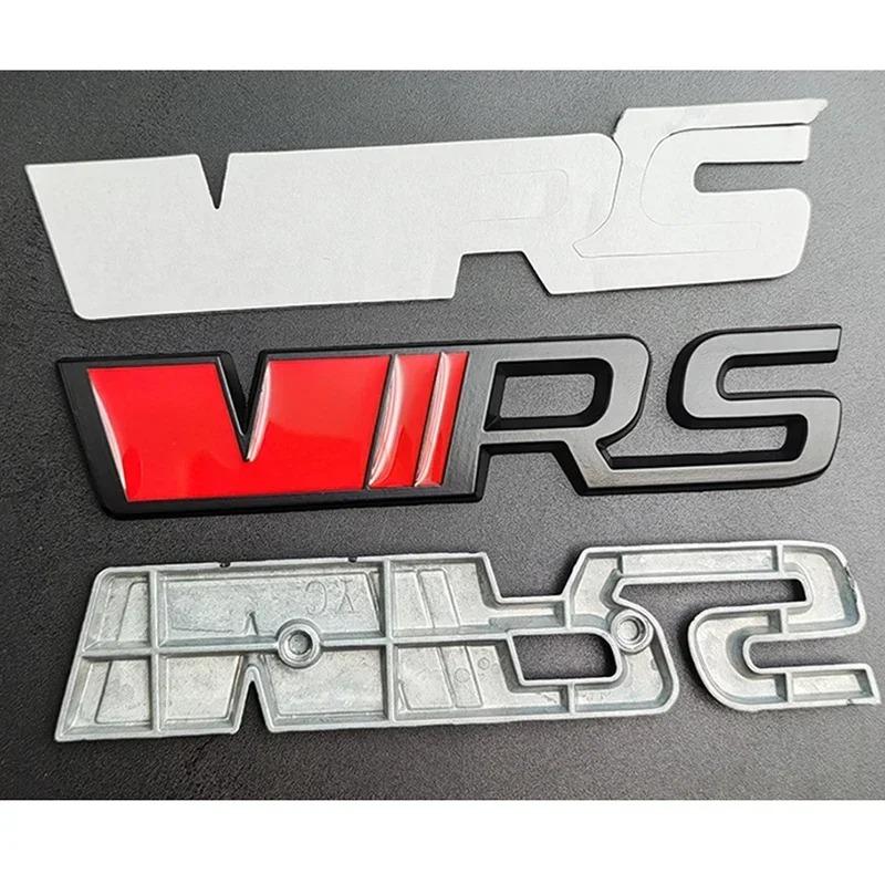 3D Metal VRS Logo Car Emblem Rear Tail Bumper Badge Sticker For Skoda Rapid Octavia 2 3 A5 RS Kodiaq Fabia Superb Accessories