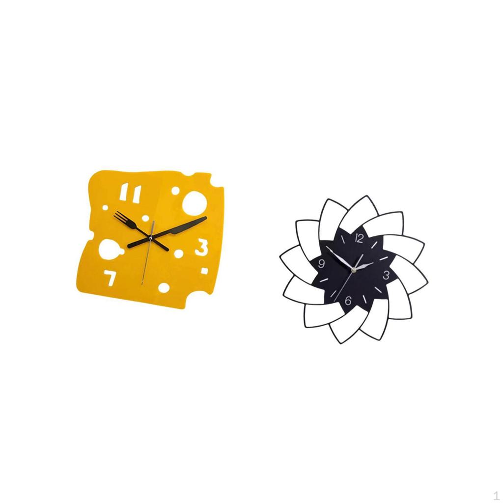 Nordic Minimalist Cheese Clock Desk Quiet Acrylic Wall Hanging for Office Bedroom