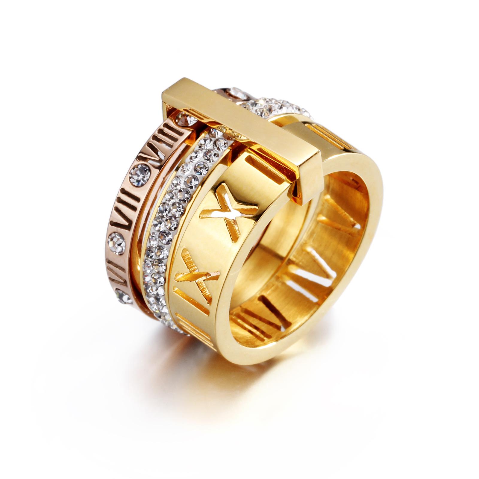 

Персонализированное кольцо с несколькими кольцами и буквами, модное модное ювелирное кольцо 6cm