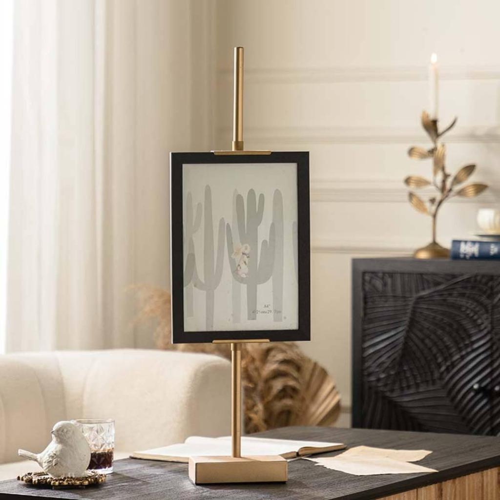 Foto-Display mit rechteckiger Basis, moderner Tisch-Staffelei, stilvoll für den Schreibtisch
