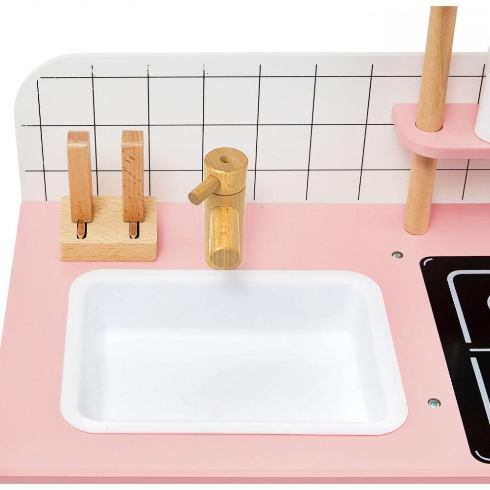 Children's kitchen, wooden stove, retro girl's set + accessories