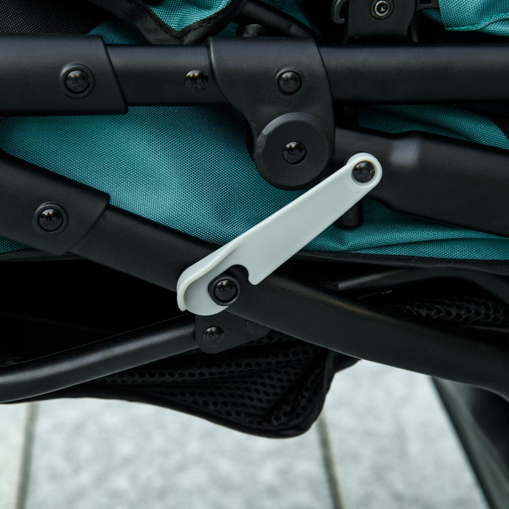 Folding Dog Stroller, All-Terrain, Adjustable Canopy, 111 x 58 x 107 cm, Dark Green