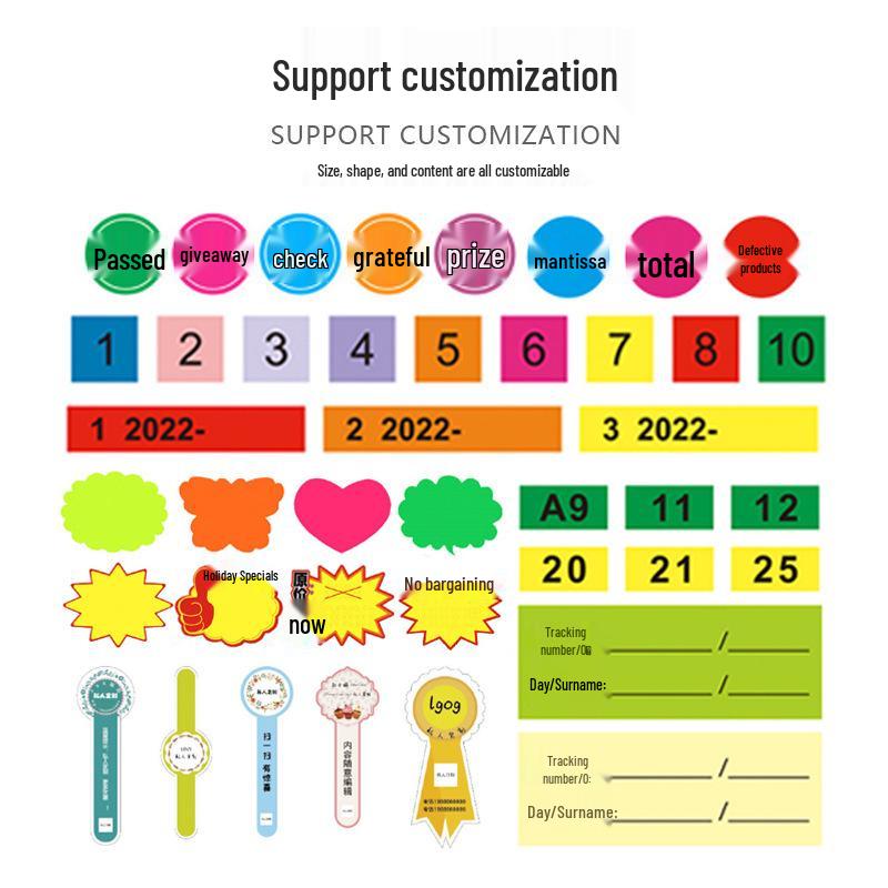 Colorful A5 Dot Stickers: Blank Round Adhesive Labels for Handwriting, Classification, and Sealing
