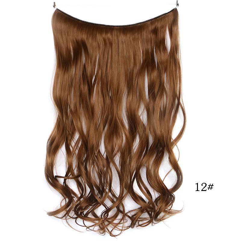 Luxurious Women Hair Extensions Long Wavy Synthetic Hairpiece 45cm For Effortless Elegance