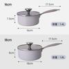 Ginkgoo 16cm with Glass Ideal for Single Japanese Miso Deep Dishwasher Kitchenware Imp. Single-Handle Saucepan, IH/Gas Compatible, Aluminum, Lid,