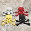 3D Skull Sticker Metal Motorcycle Decoration Weatherproof Adhesive Emblem For Bike Car Accessories