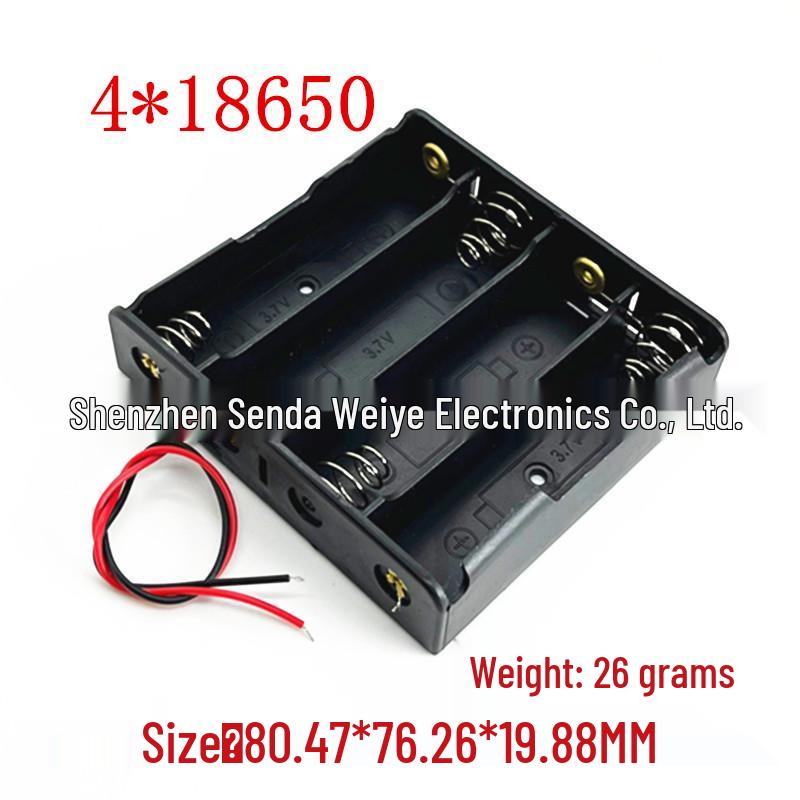 

Держатель батареи 18650 для 1-4 элементов - Последовательное соединение с проводами