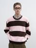 GENERALIDEA Unisex Hazzi Big Border Knit Pullover [Pink] / Sbe3U05005