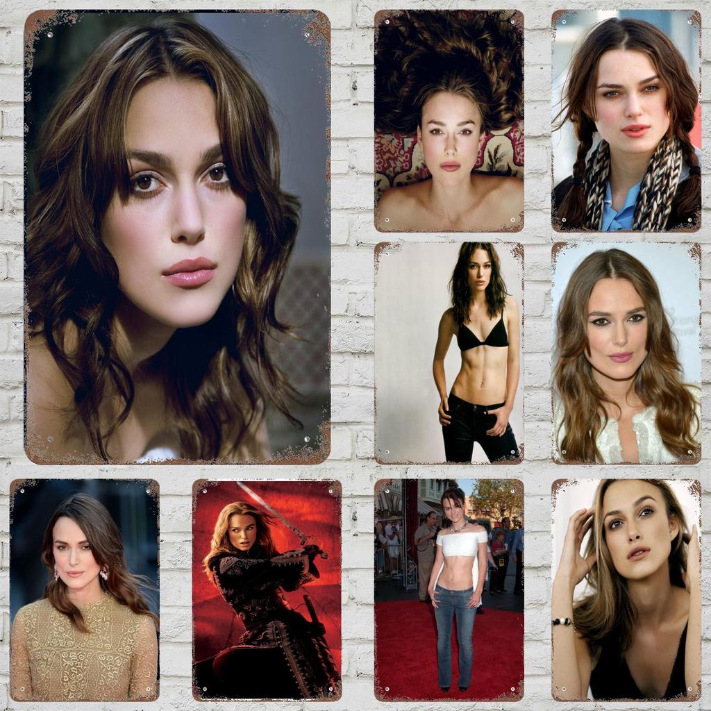 keira knightley Decor Vintage Metal Signs Tin Signs Captain Poster Decor for Bar Pub Club Man Cave Wall Decoration