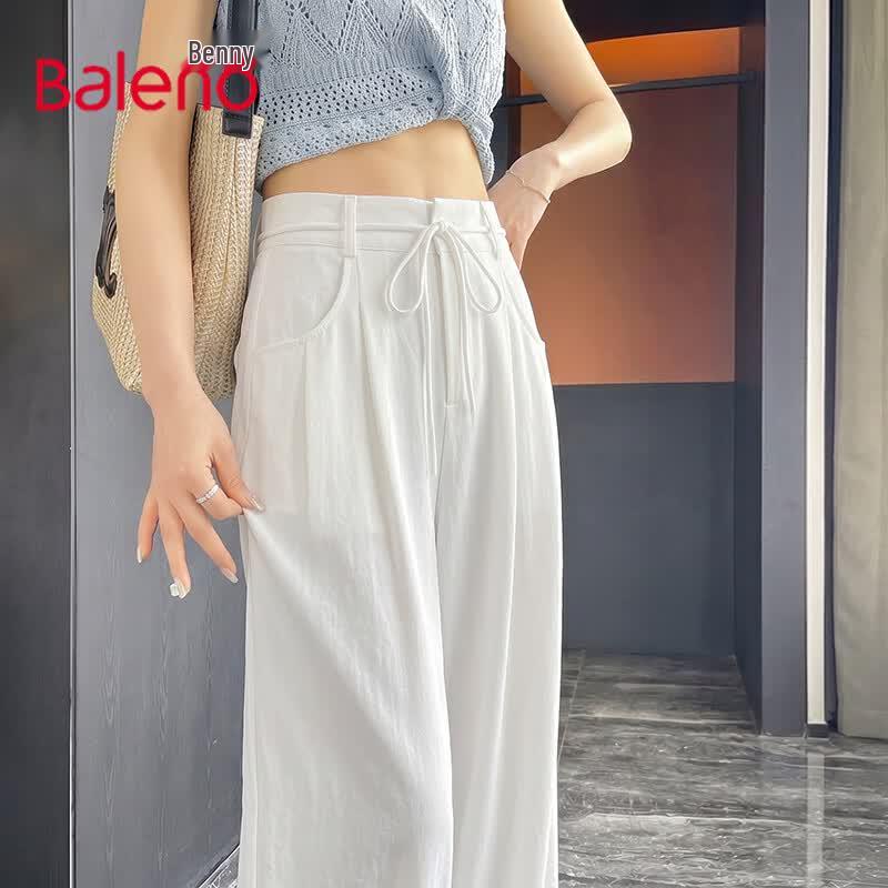 Baleno Women s Draped Wide-Leg Casual Pants M грязно-белый