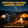 Inodoro portátil plegable para acampar, inodoro de emergencia para coche, viajes y exteriores