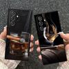Cigar Whiskey Ice Drink Soft Phone Case for Samsung Galaxy S26 S25 Edge S24 Ultra S23 Plus S22 S21 FE S20 Black Cover Back Shell