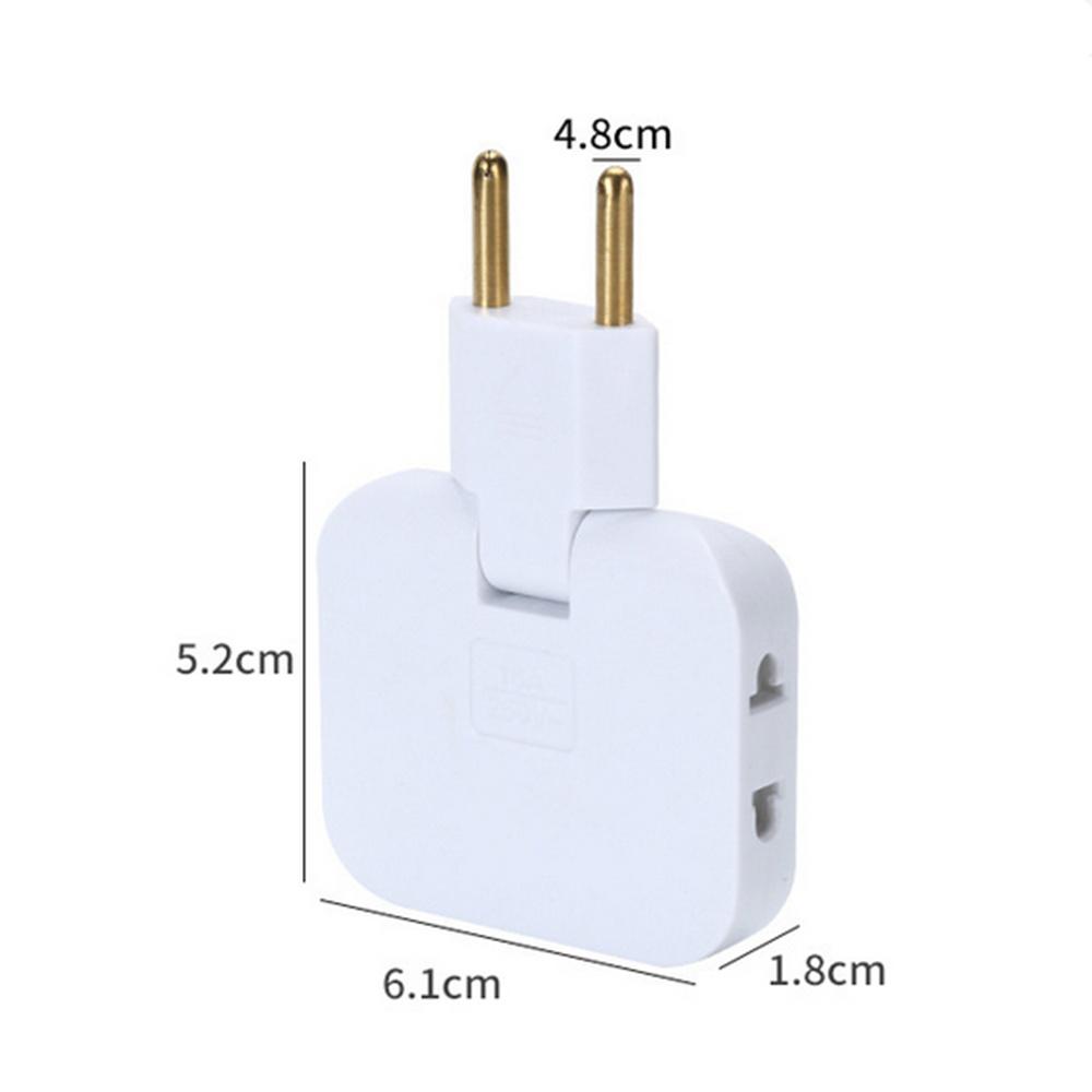 EU Plug 180 Degree Rotatable Socket Converter 3 In 1 EU To US Extension Plug Adapter Socket