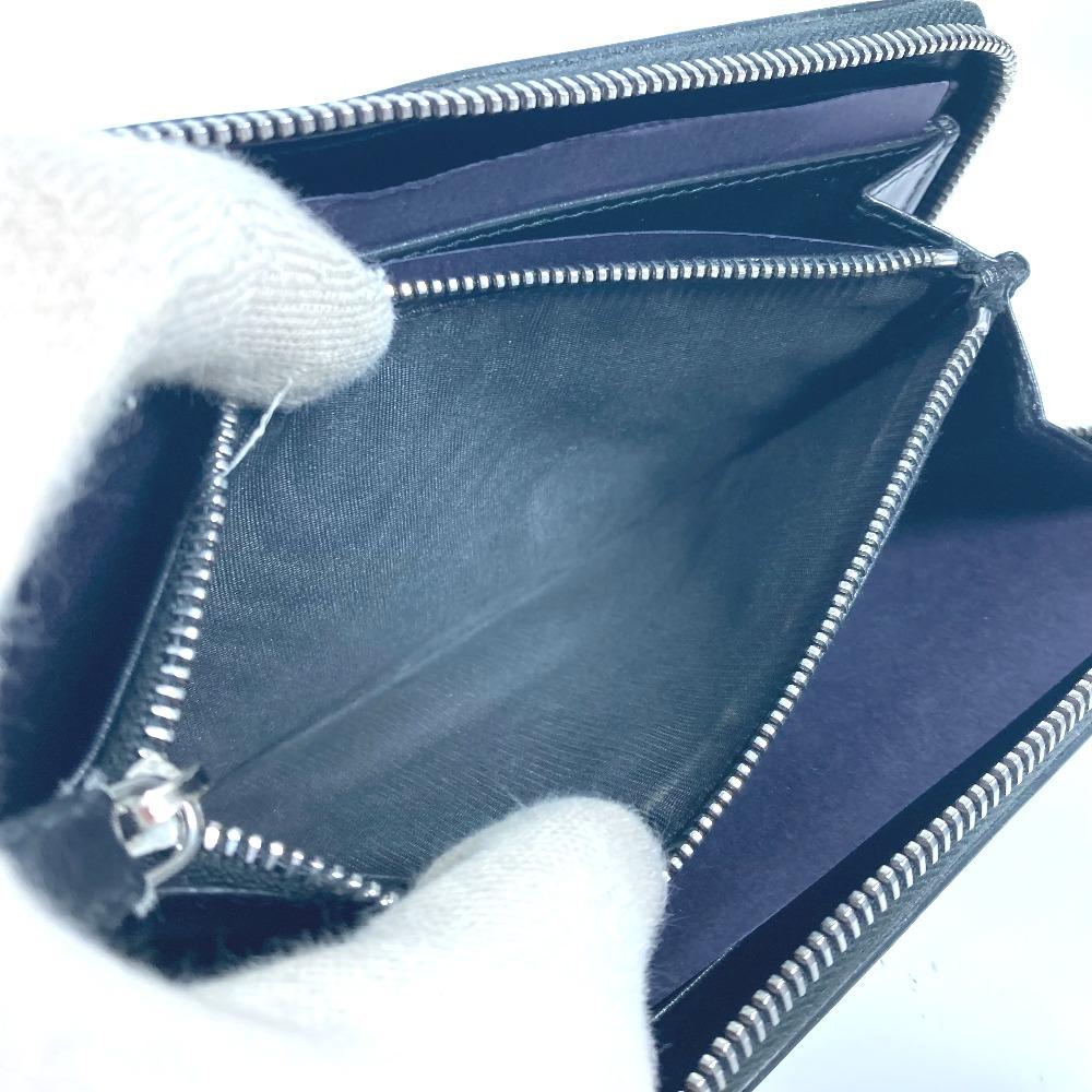 Prada 2ML317 Logo City Sports Zip Around Long Wallet Leather Black/blue