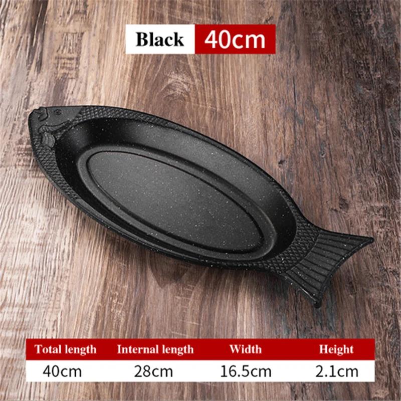 Korean Style Stainless Steel Plate Fish Dish Fish Shaped Plates Steamed Fish Creative Egg Plate Barbecue Plate Tray Plates