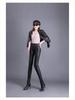 Matte Leather Pants Women Winter Fleece High Waist Leggings for Outerwear Small Feet Bottoms Women