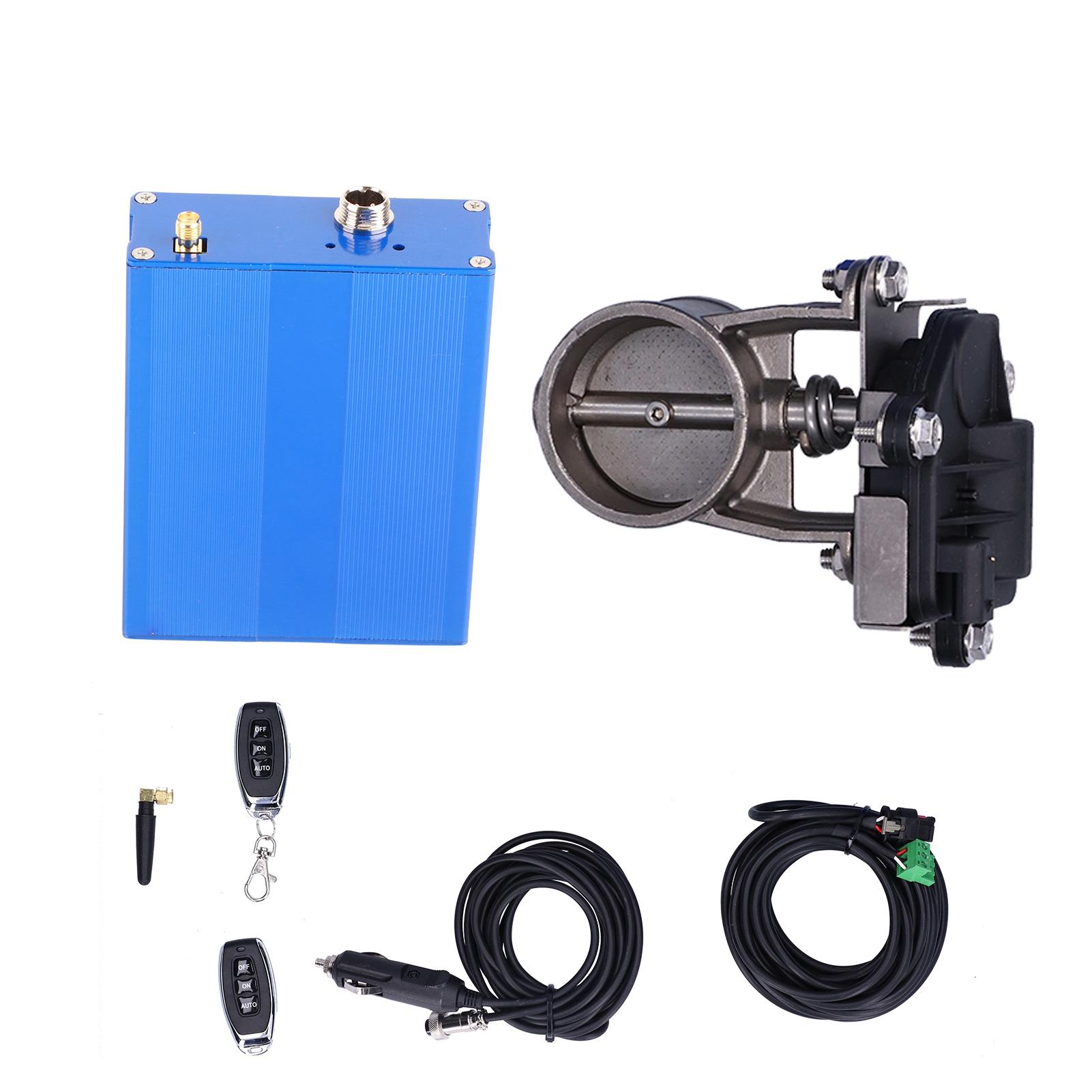 Auto Uitlaatklep Kit Elektrische Afstandsbediening Geïntegreerde Chip met Vacuümpomp Universeel 3in 7,6cm