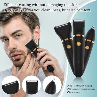 Barbeadores Elétricos Para Homens À Prova D'água Aparador Elétrico Lâmina Uso Molhado Seco Bateria Recarregável Máquina de Barbear Barbeadores Rotativos